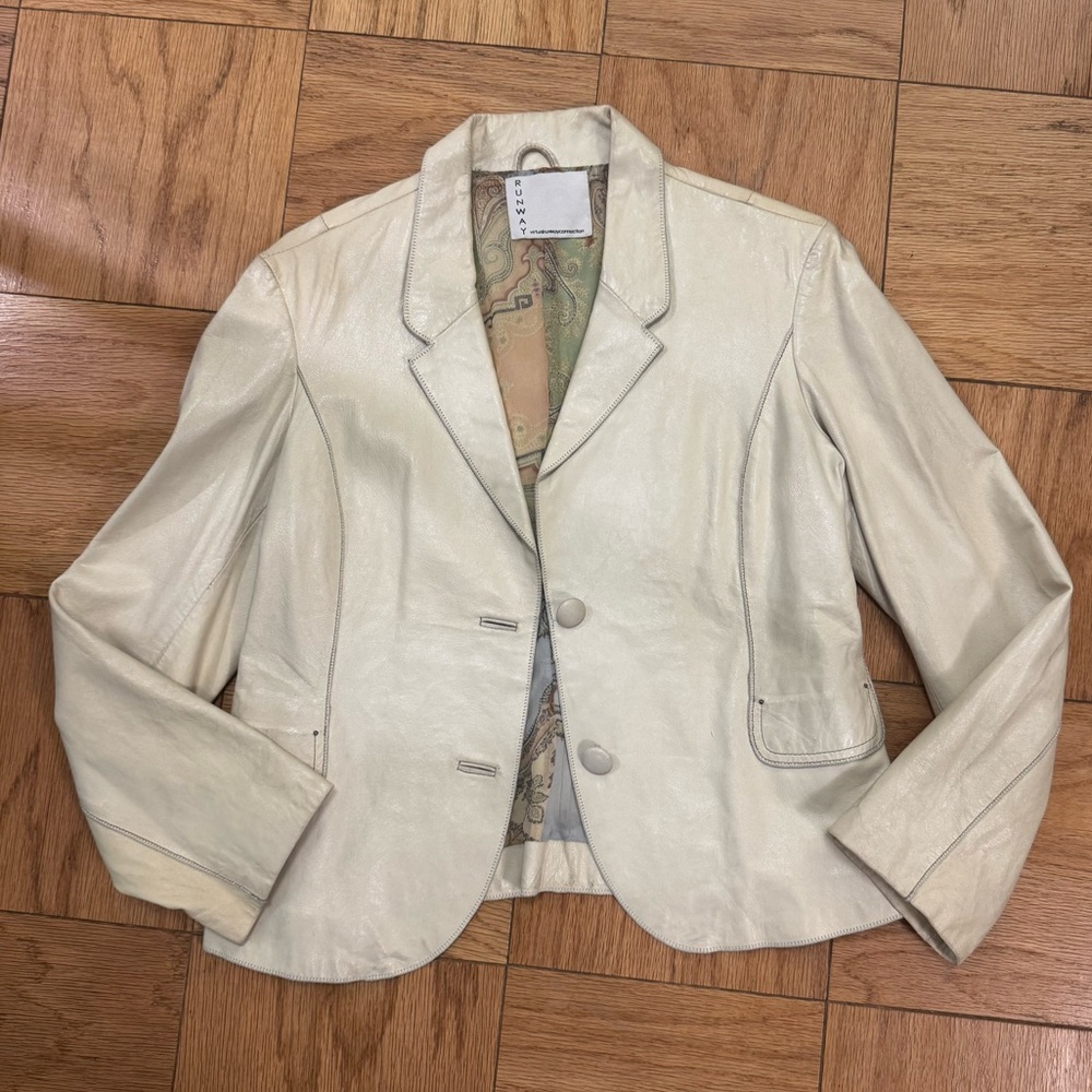 Real Lamb Skin Leather Vintage Runaway Jacket